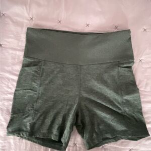 Zobha Dark Green Athletic Shorts